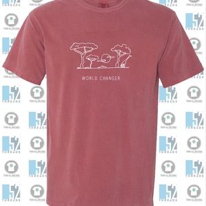 Red comfort colors tshirt